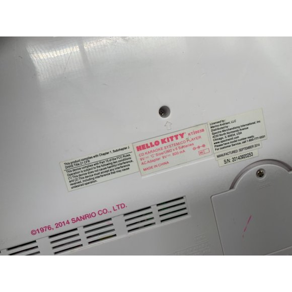 Hello Kitty CD Player / Karaoke Machine PARTS - Picture 9 of 11